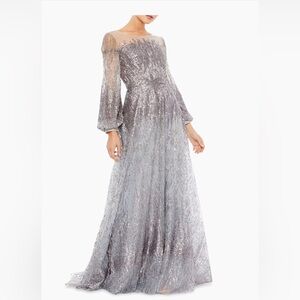 Mac Duggal Beaded Fit-&-Flare Gown